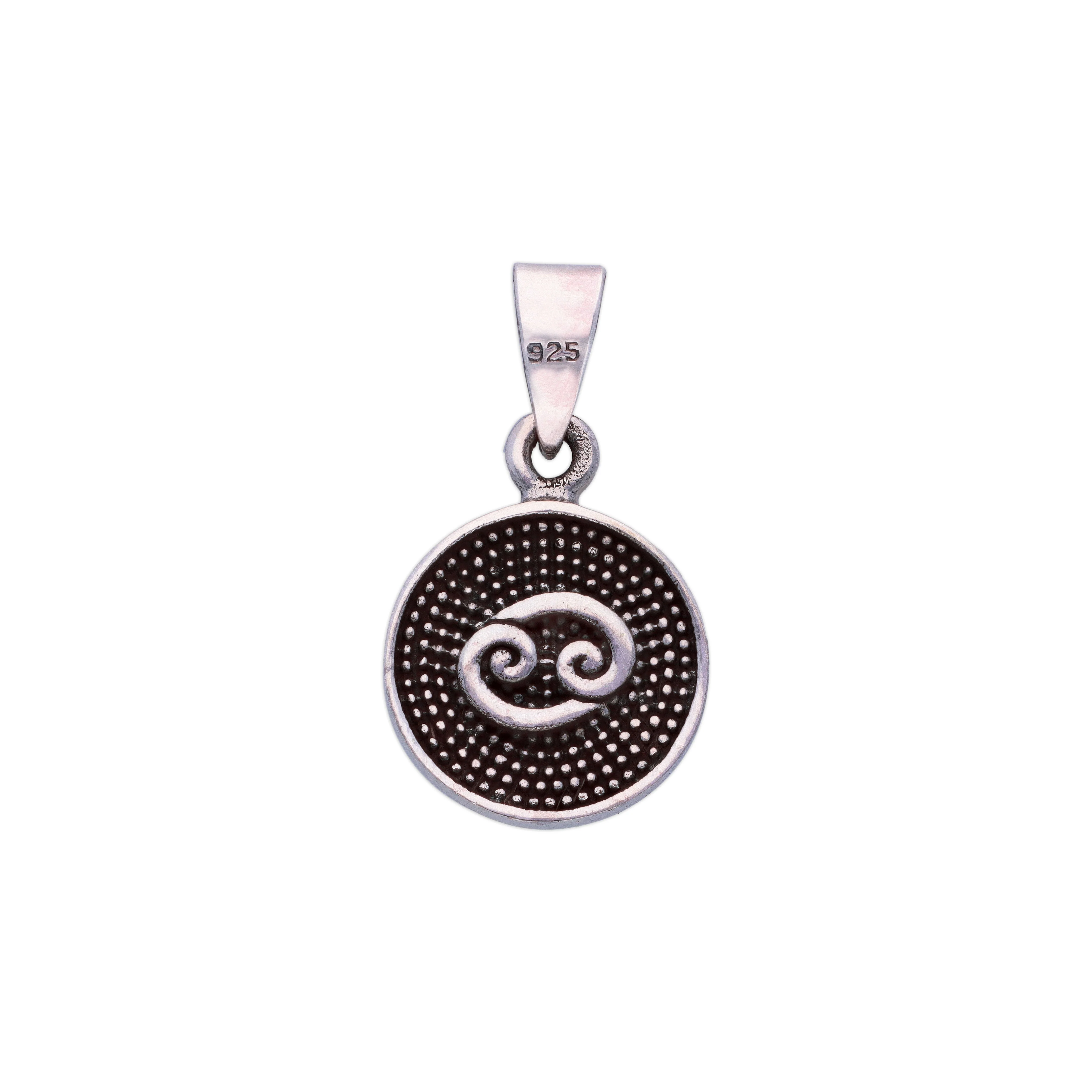 Sterling Zodiac Sign Oxidized Silver Pendant - Image 16