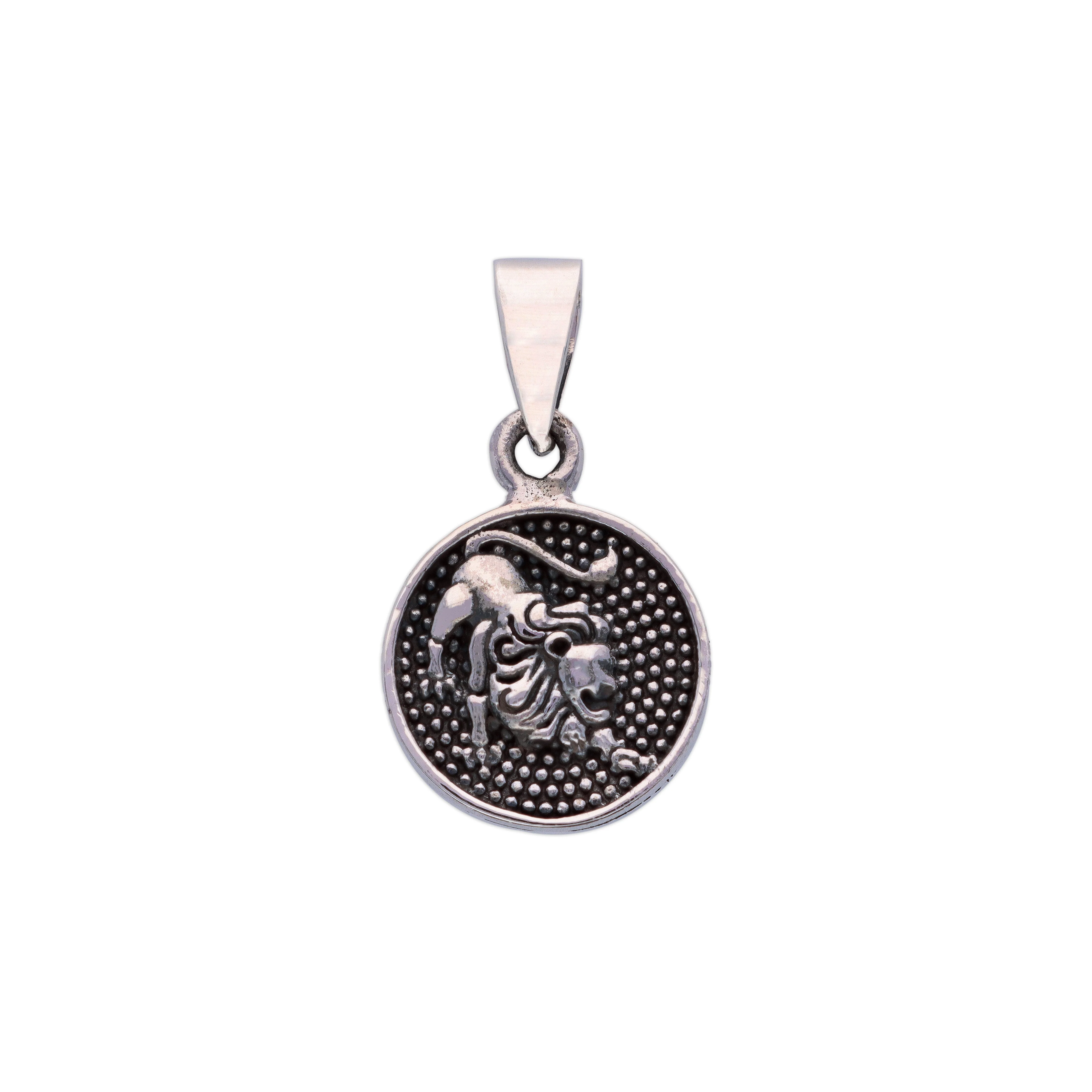 Sterling Zodiac Sign Oxidized Silver Pendant - Image 19