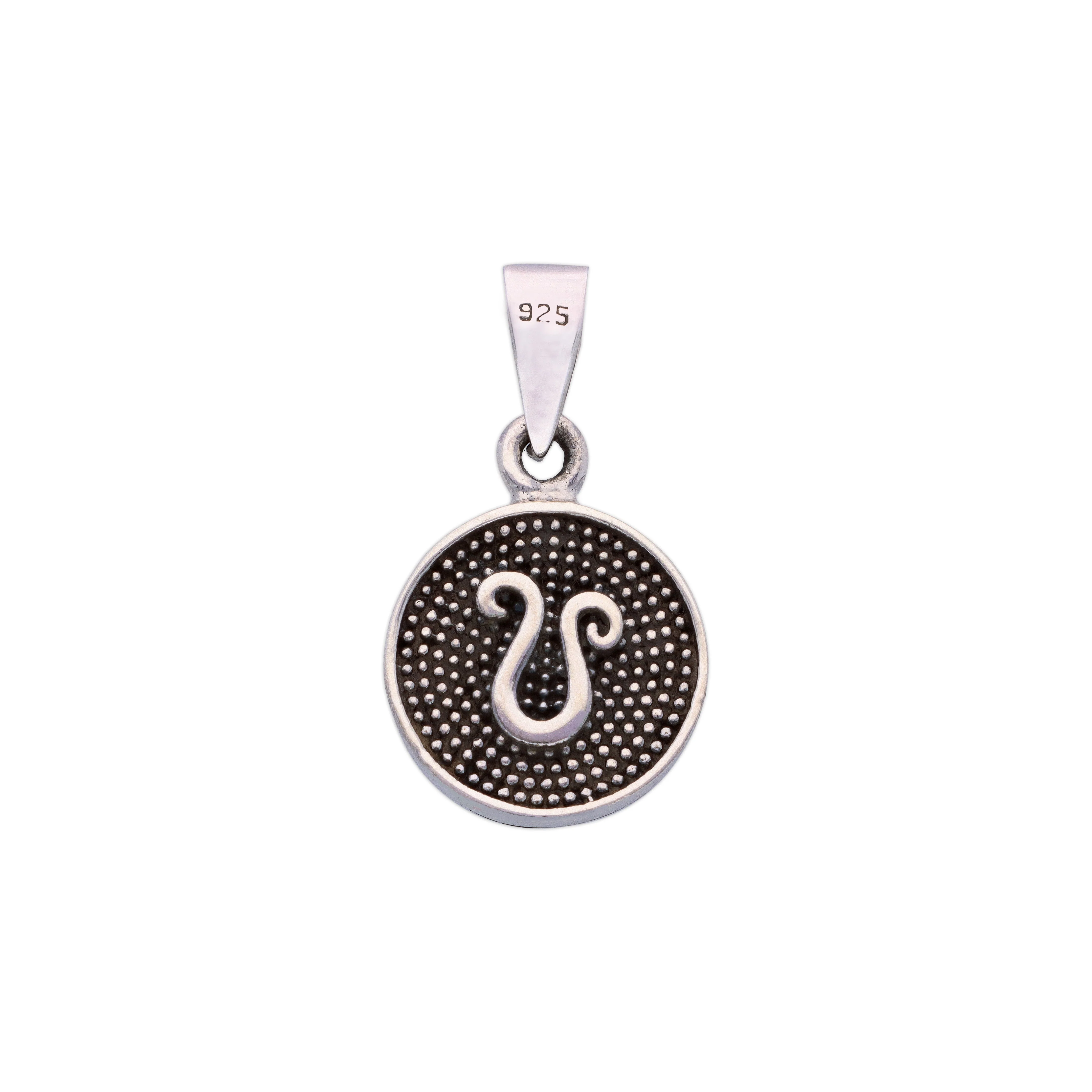 Sterling Zodiac Sign Oxidized Silver Pendant - Image 21