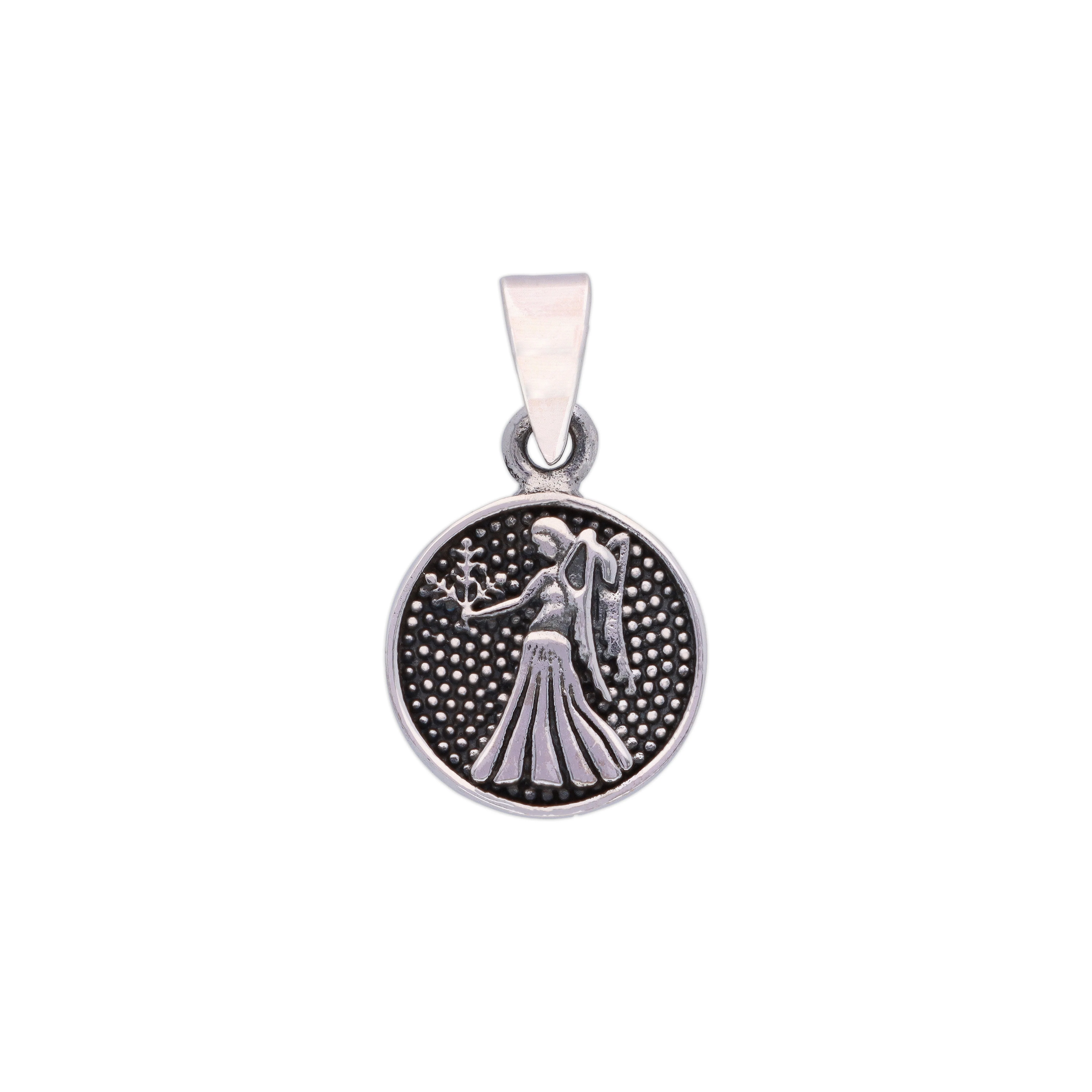 Sterling Zodiac Sign Oxidized Silver Pendant - Image 22