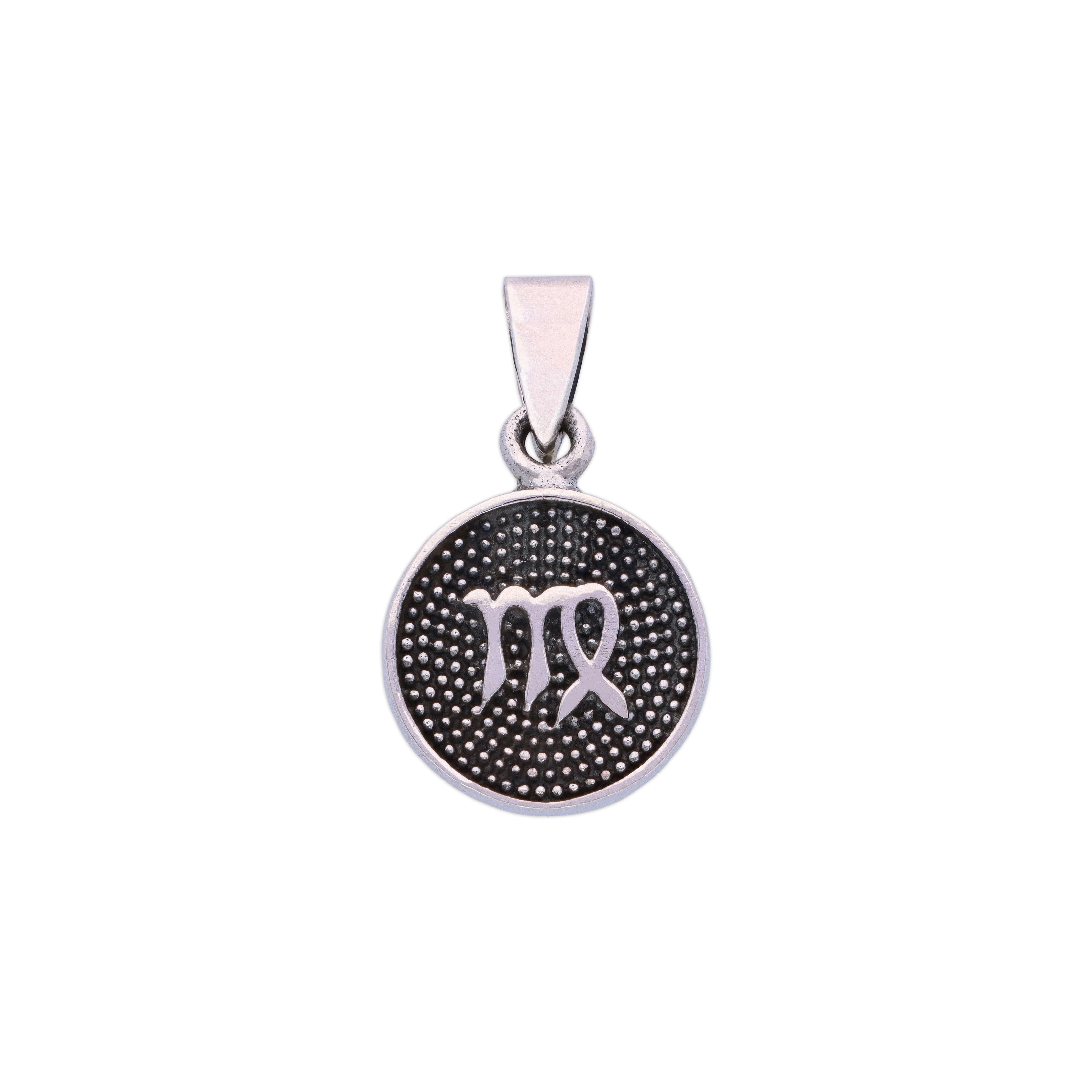 Sterling Zodiac Sign Oxidized Silver Pendant - Image 23