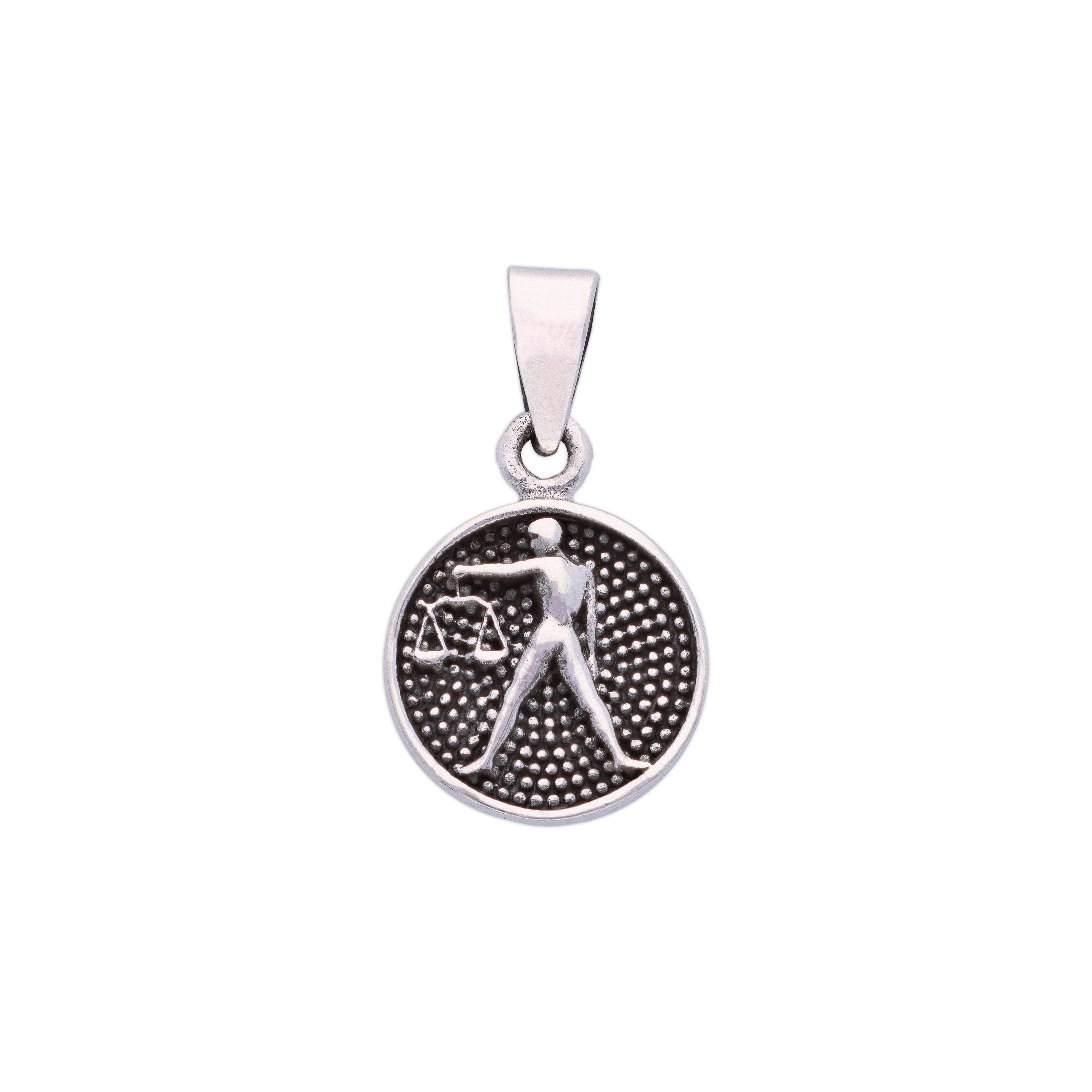 Sterling Zodiac Sign Oxidized Silver Pendant - Image 26