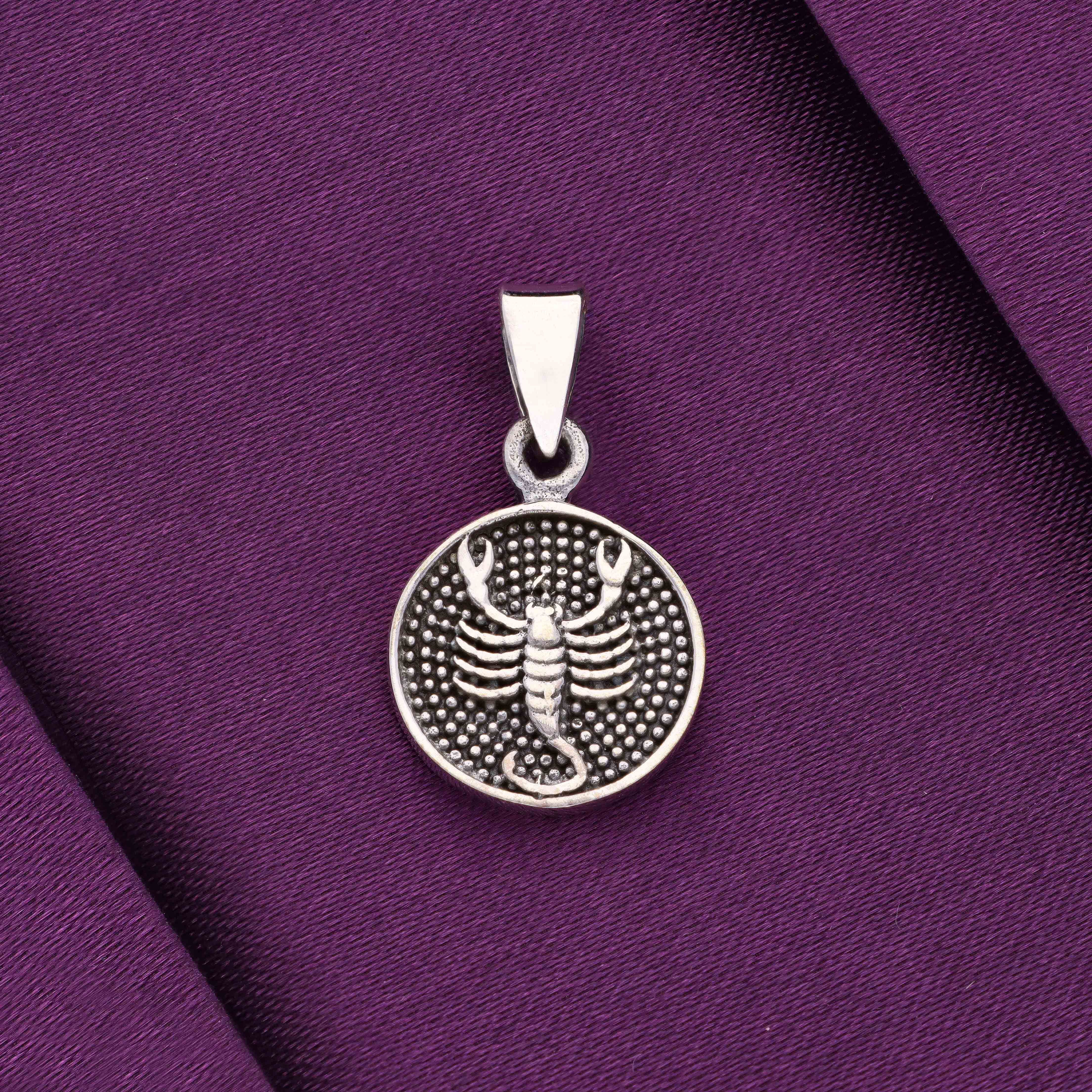 Sterling Zodiac Sign Oxidized Silver Pendant - Image 28