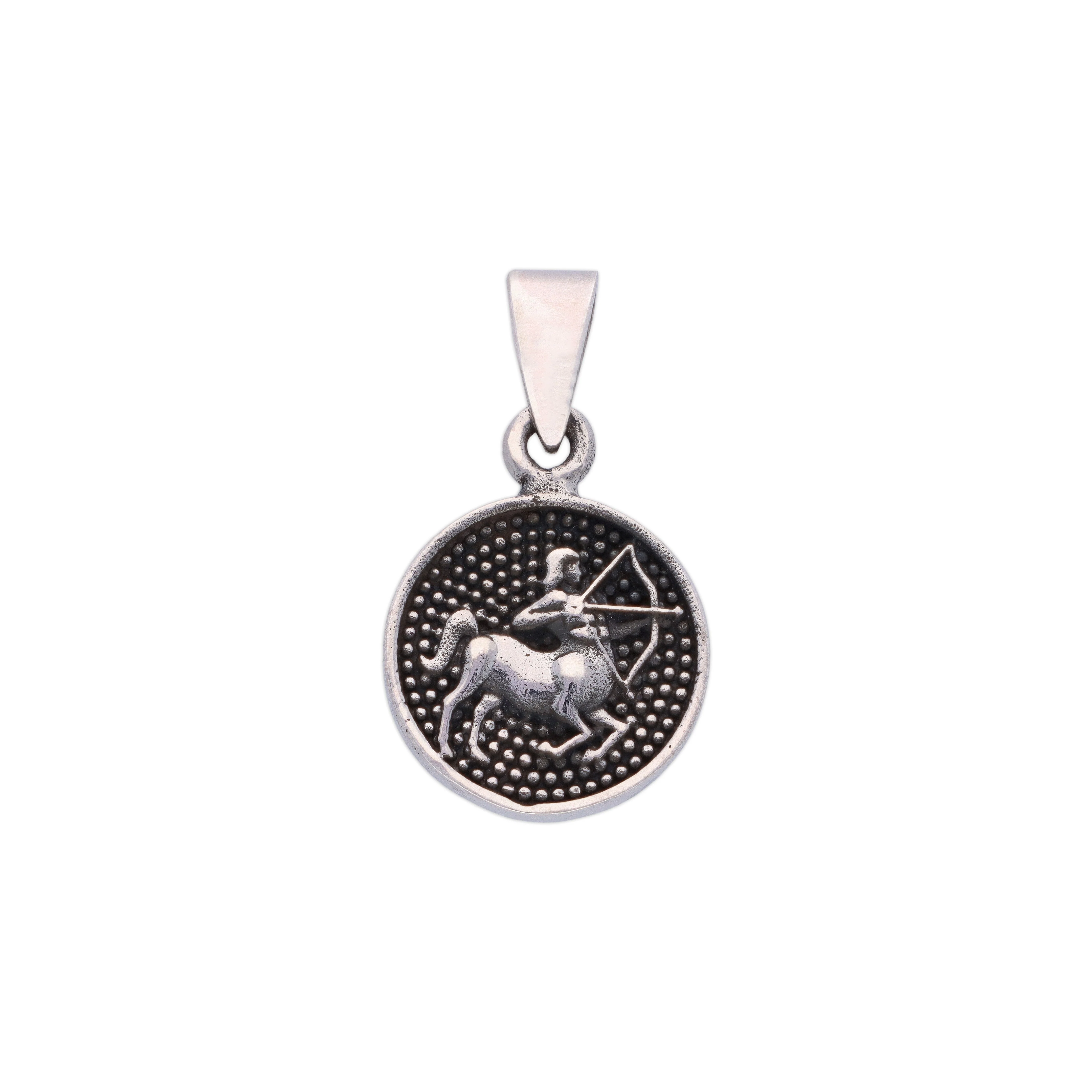 Sterling Zodiac Sign Oxidized Silver Pendant - Image 34