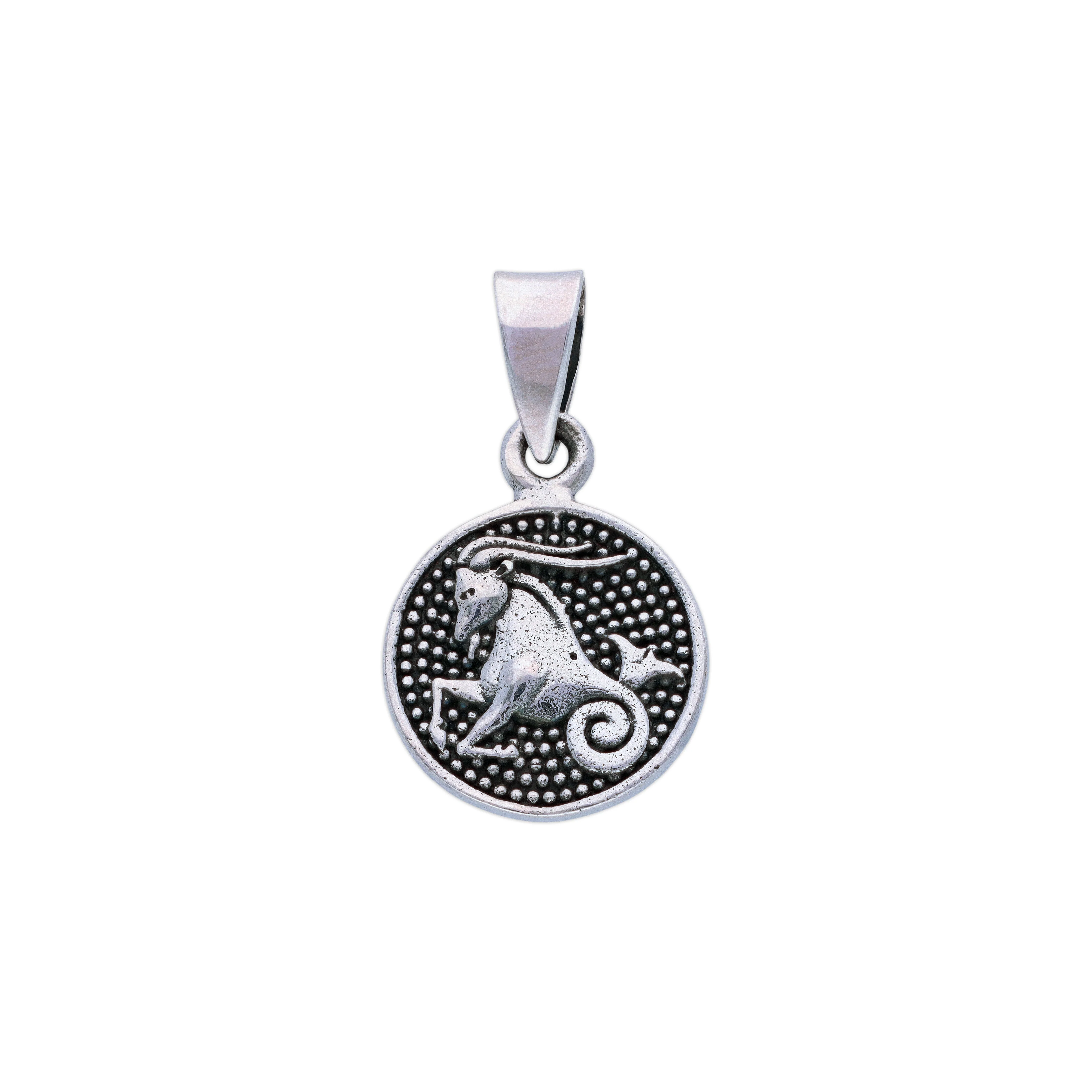 Sterling Zodiac Sign Oxidized Silver Pendant - Image 38