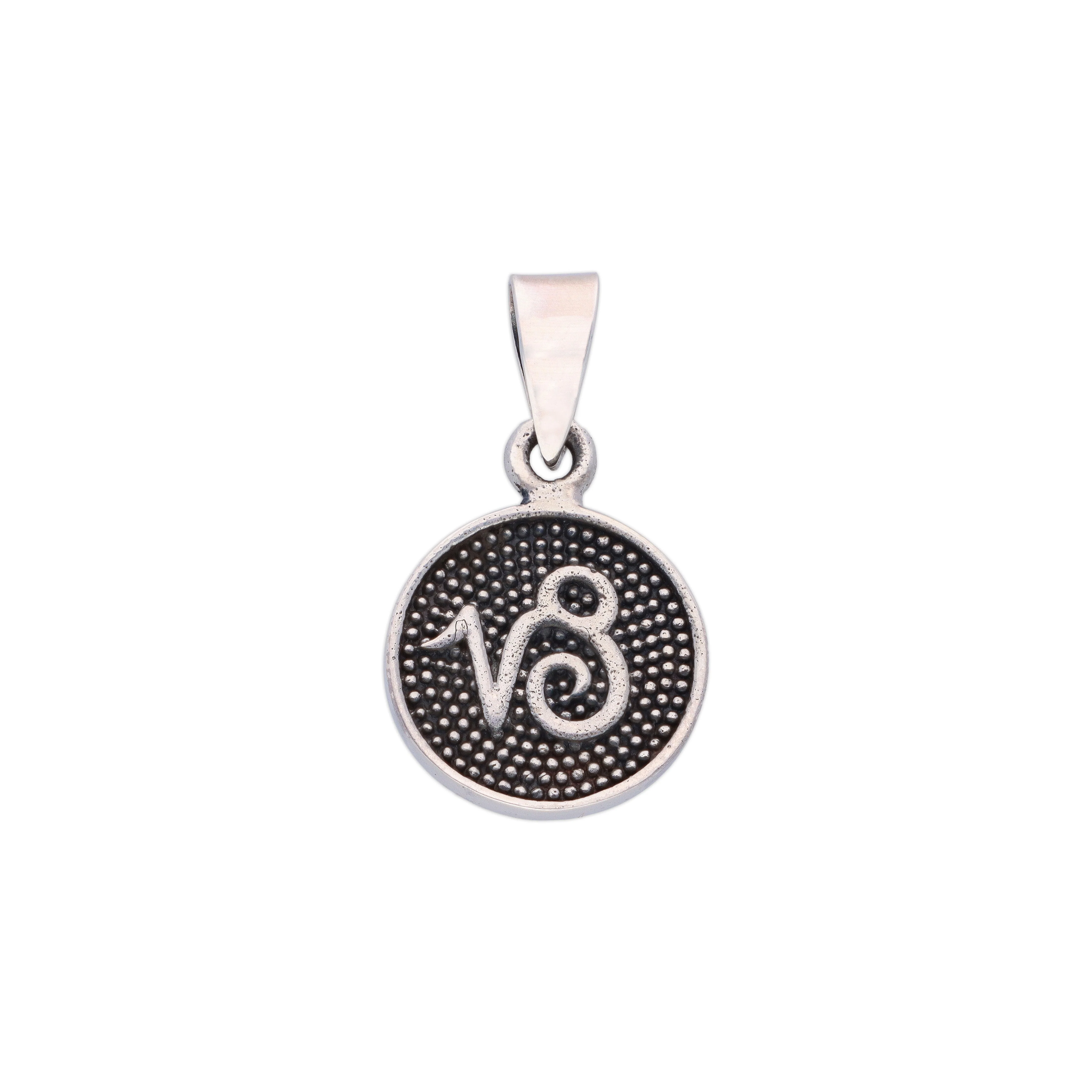 Sterling Zodiac Sign Oxidized Silver Pendant - Image 39