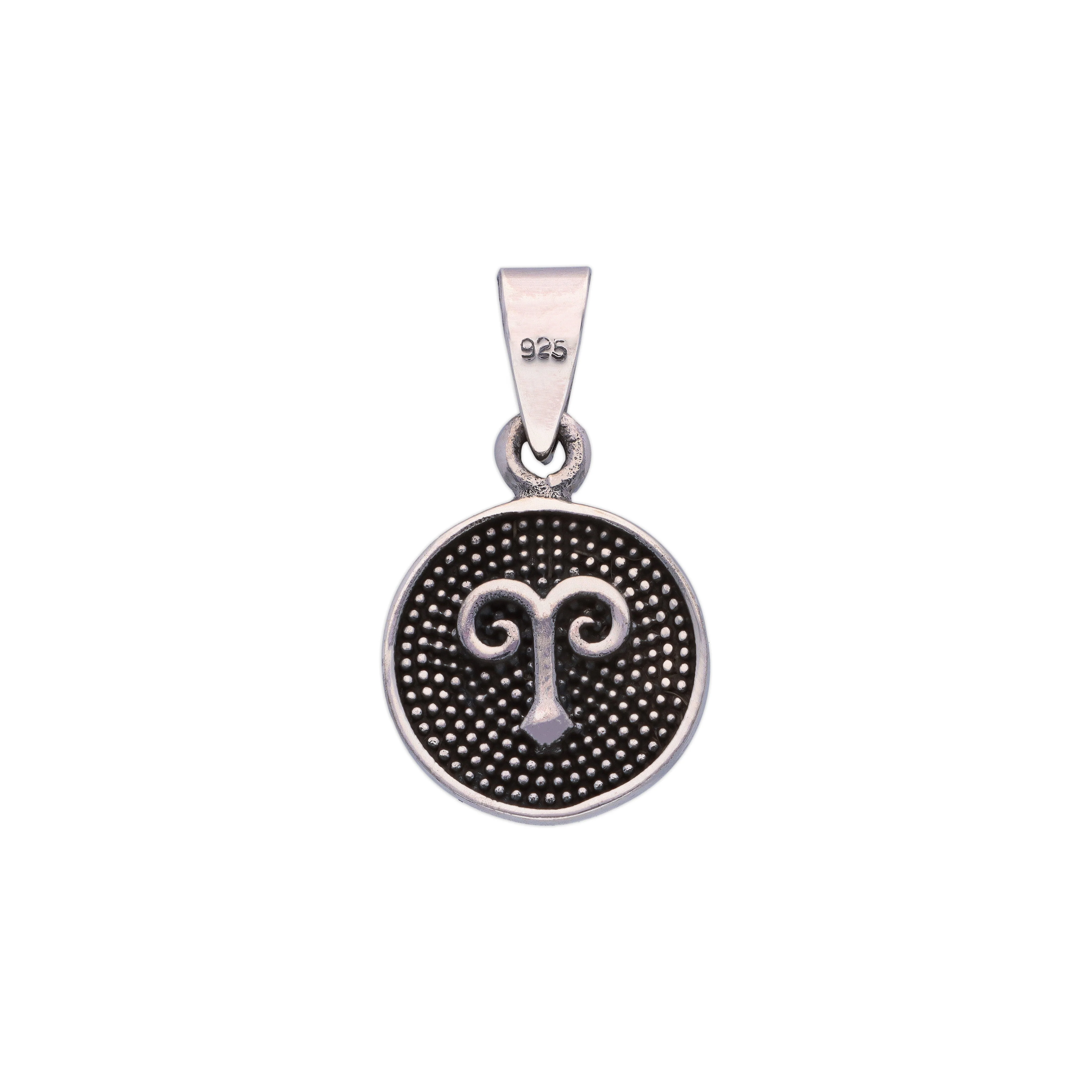 Sterling Zodiac Sign Oxidized Silver Pendant - Image 4