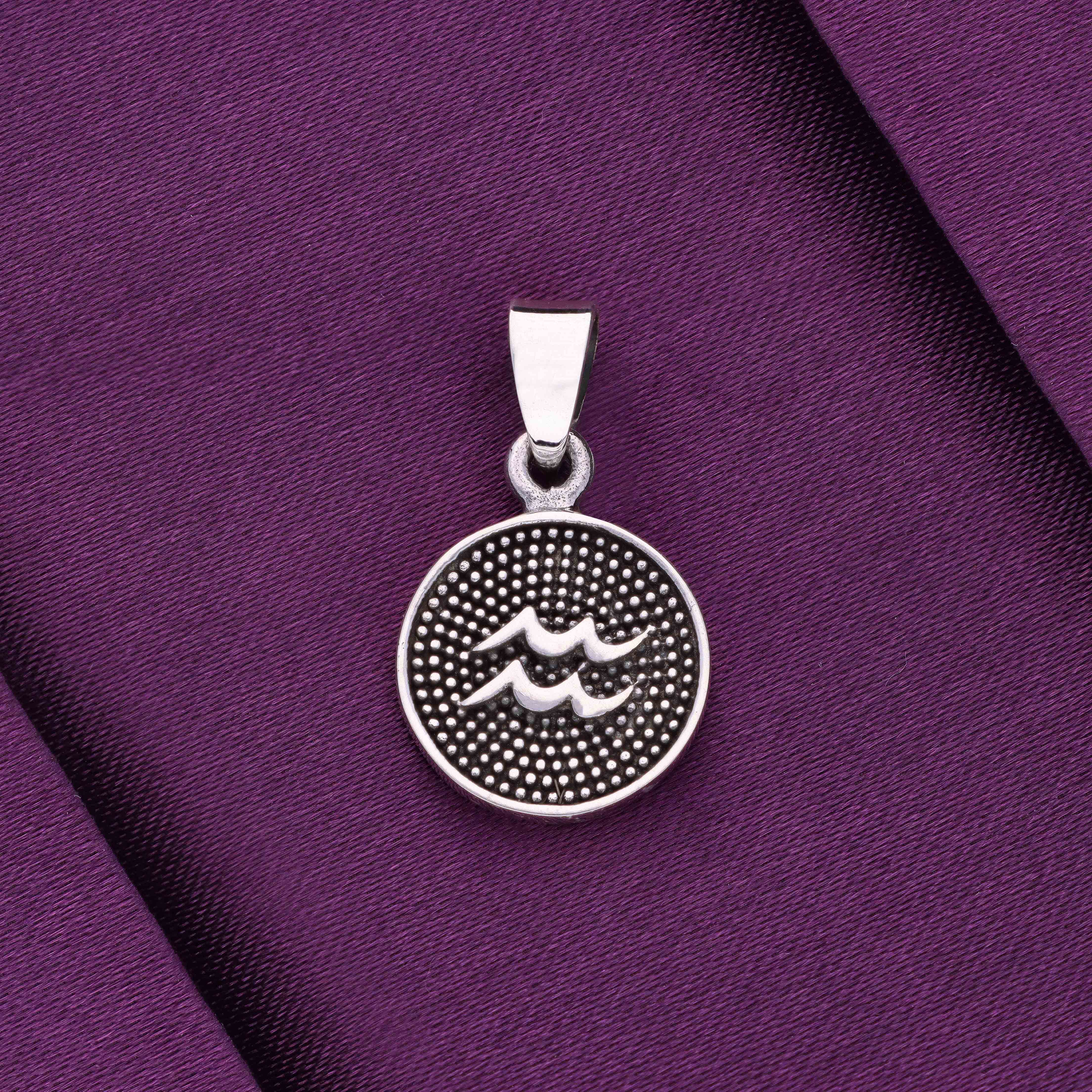 Sterling Zodiac Sign Oxidized Silver Pendant - Image 41