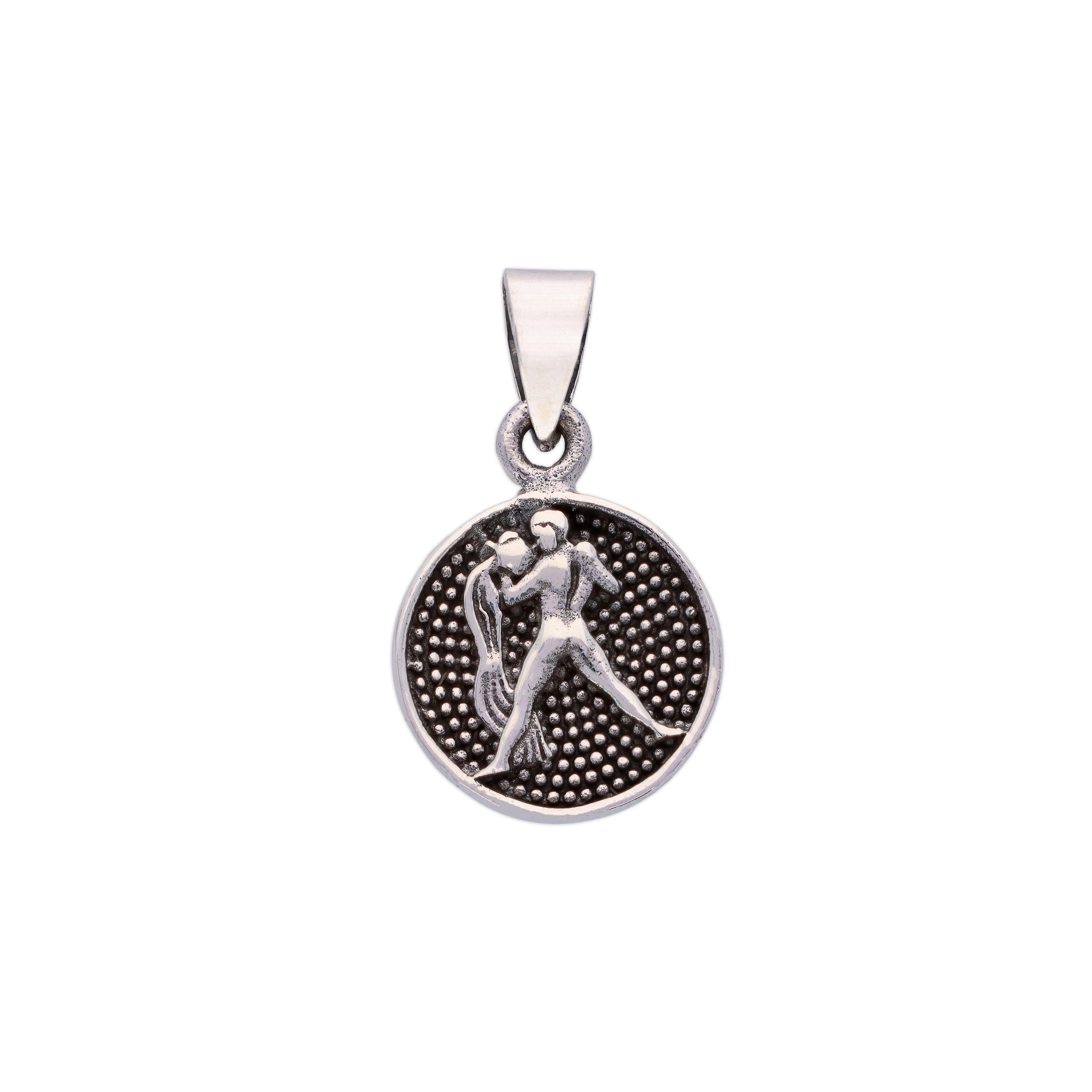 Sterling Zodiac Sign Oxidized Silver Pendant - Image 42