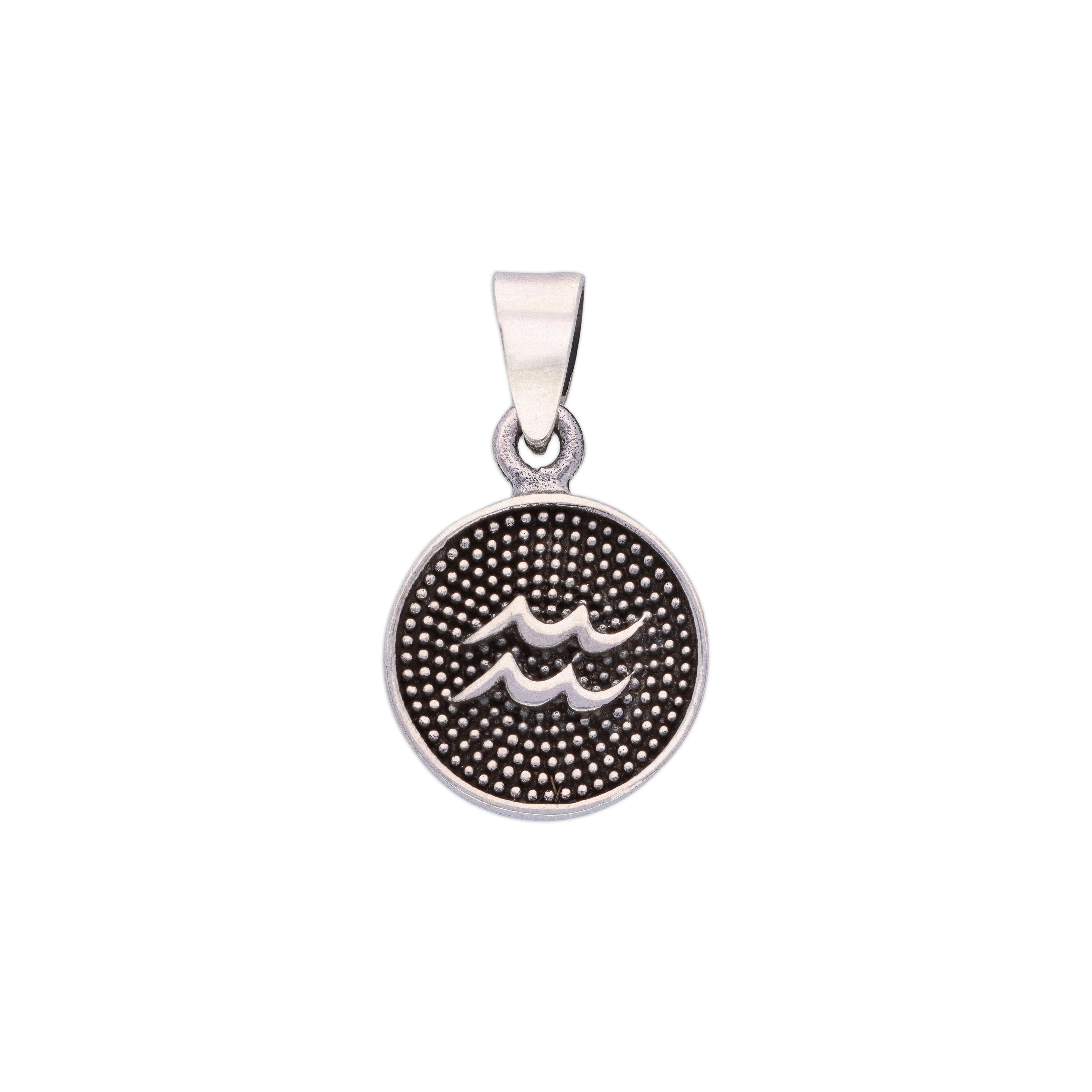 Sterling Zodiac Sign Oxidized Silver Pendant - Image 43