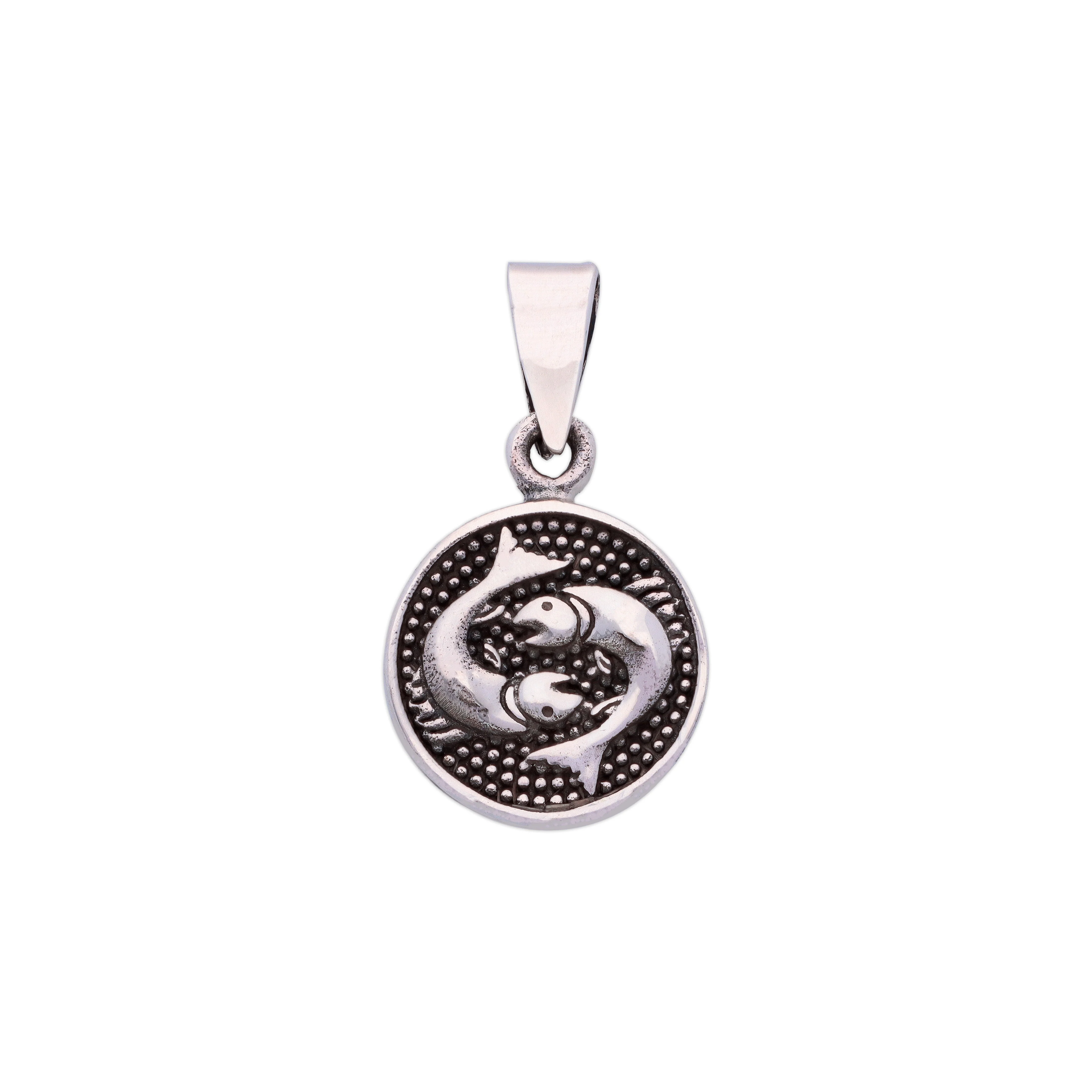 Sterling Zodiac Sign Oxidized Silver Pendant - Image 46