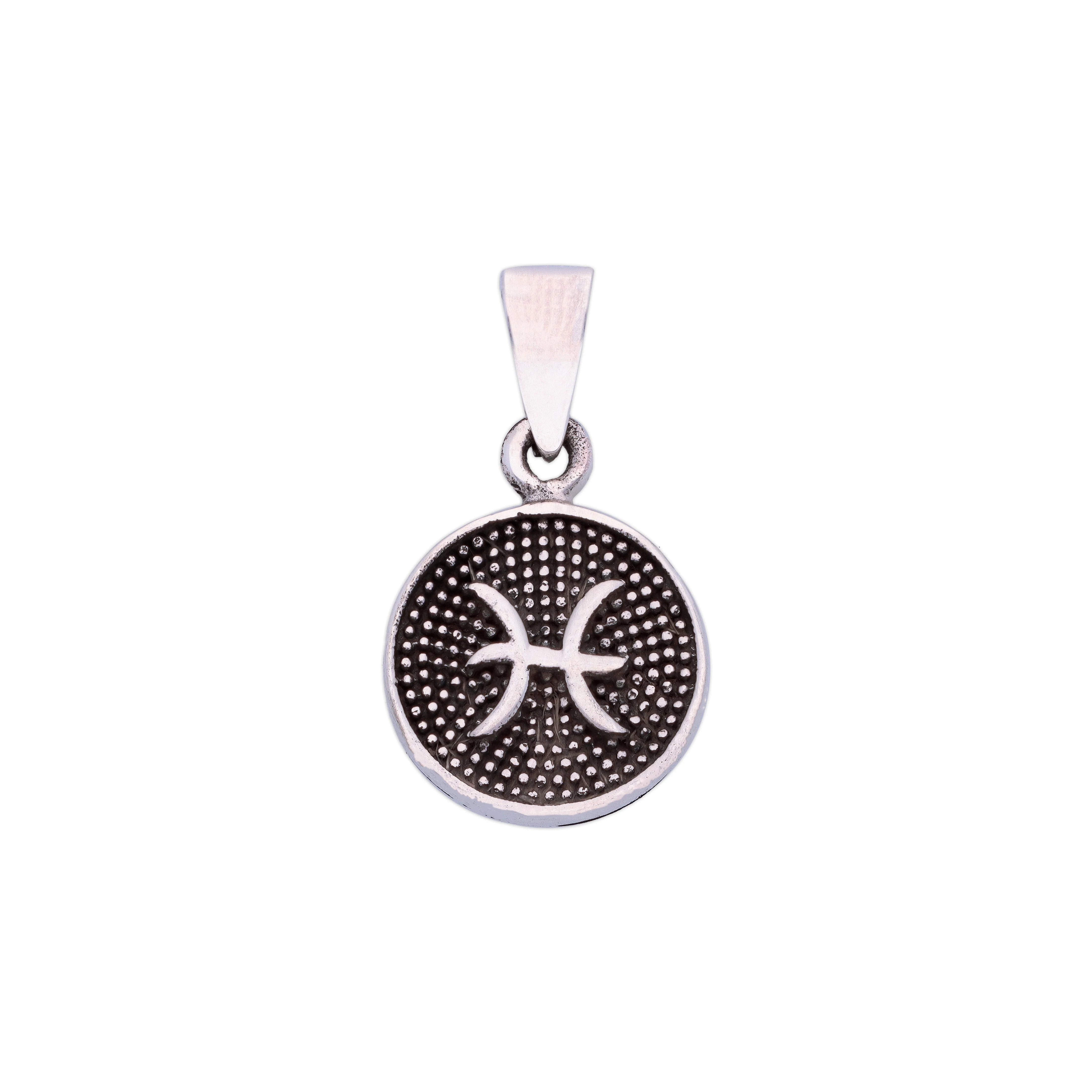 Sterling Zodiac Sign Oxidized Silver Pendant - Image 47