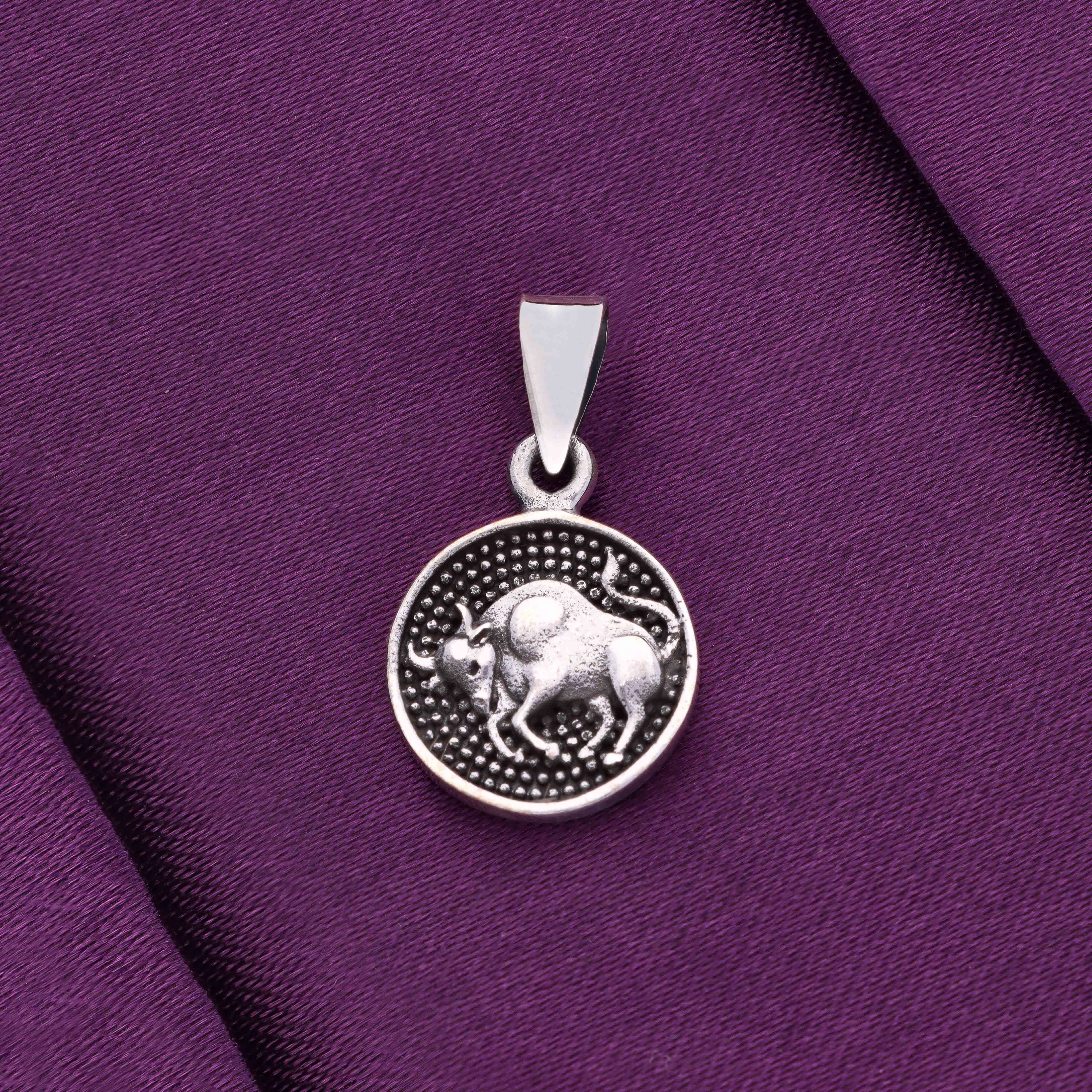 Sterling Zodiac Sign Oxidized Silver Pendant - Image 5