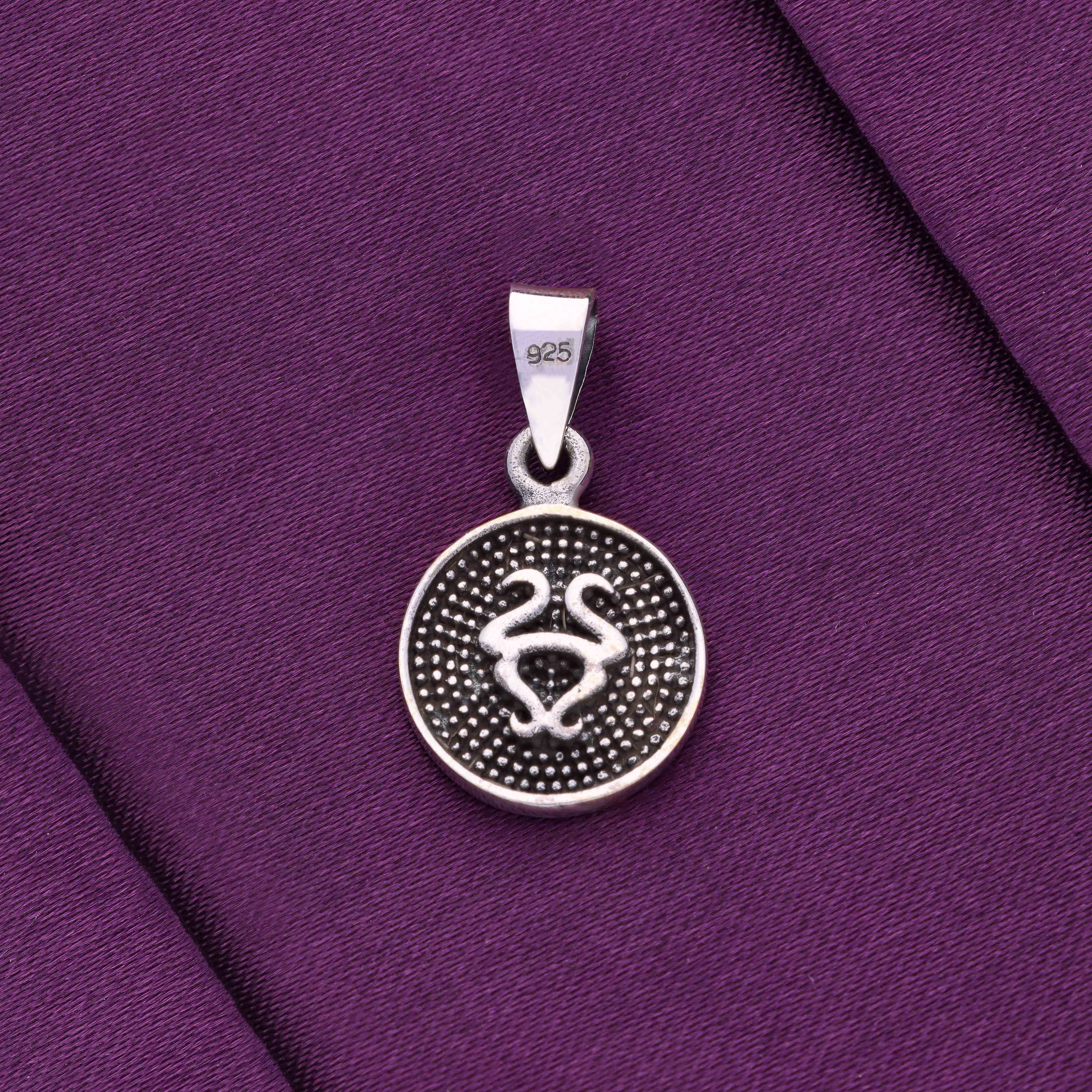 Sterling Zodiac Sign Oxidized Silver Pendant - Image 6