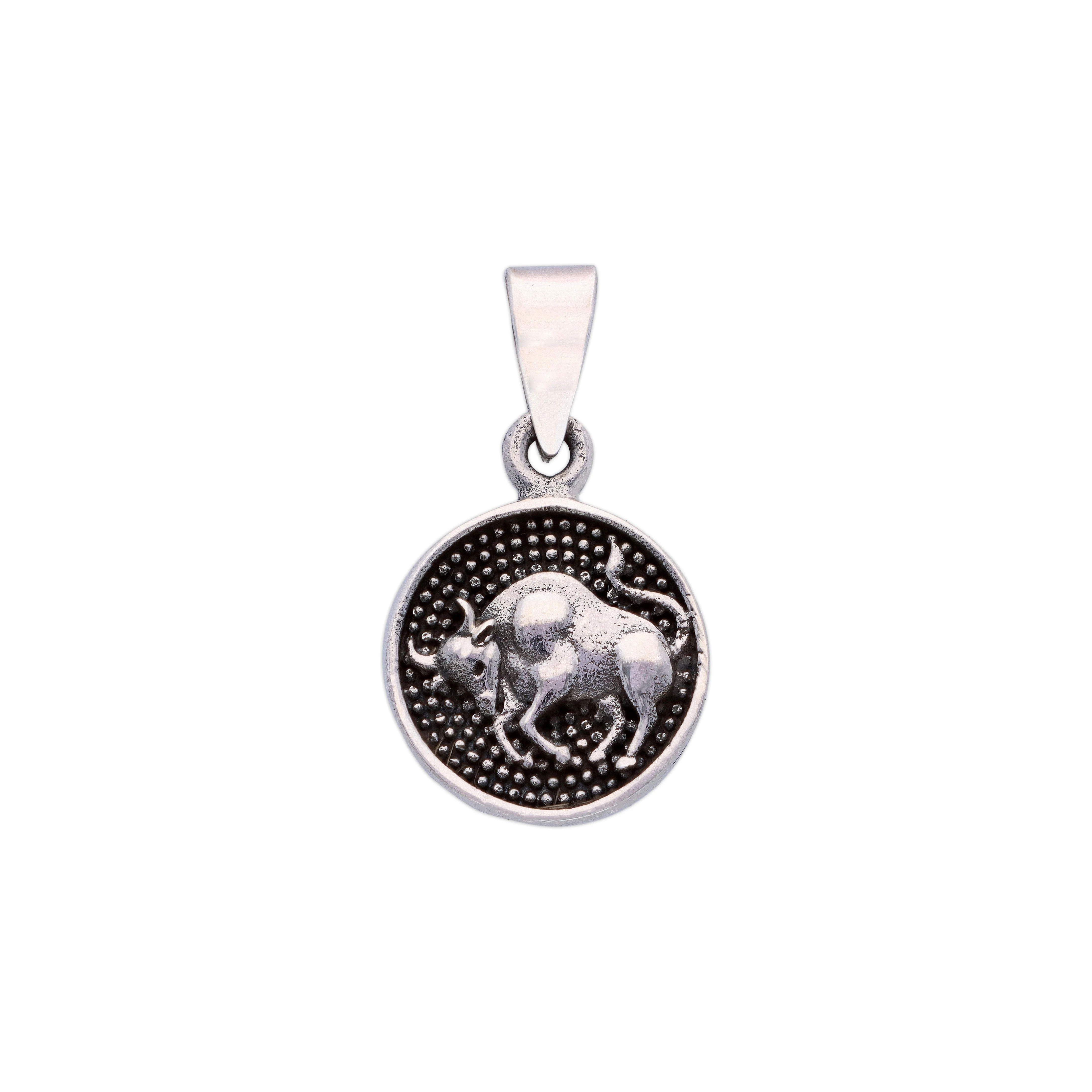 Sterling Zodiac Sign Oxidized Silver Pendant - Image 7
